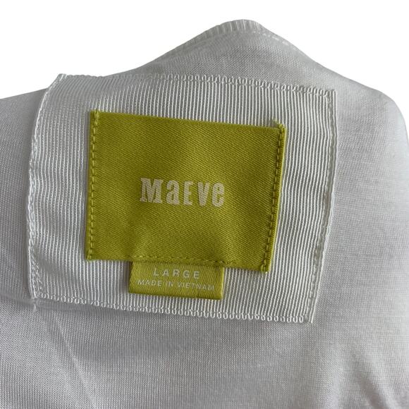 Anthropologie Maeve Cameron Dress Size L Rib Knit Sleeveless Asymmetrical Orange - Picture 6 of 8